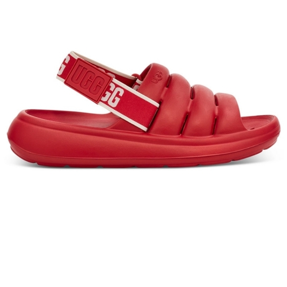 UGG sport yeah sandals samba red size 10 NIB - Picture 4 of 4